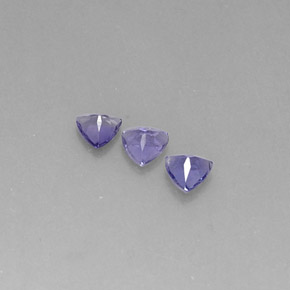캐럿 천연 바이올렛 아이올라이트 보석, 트릴리언, 4×3.8 mm, VS