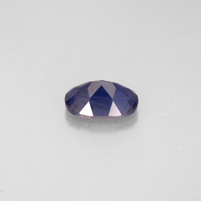 0.67캐럿 천연 바이올렛 블루 아이올라이트, 타원형 컷, 7.1×5.1 mm, VS
