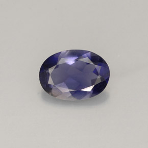0.56캐럿 천연 바이올렛 아이올라이트, 타원형 컷, 7.2×5.2 mm, VS