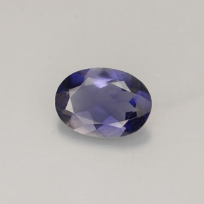 0.56캐럿 천연 바이올렛 아이올라이트, 타원형 컷, 7.2×5.2 mm, VS