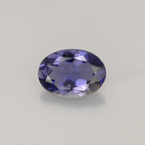 0.59캐럿 천연 바이올렛 아이올라이트, 타원형 컷, 7×5 mm, VS