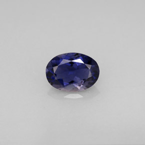 0.63캐럿 천연 바이올렛 블루 아이올라이트, 타원형 컷, 7×5.1 mm, VS-SI
