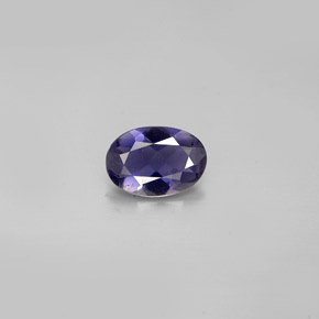 0.47캐럿 천연 바이올렛 블루 아이올라이트, 타원형 컷, 6.8×4.7 mm, VS