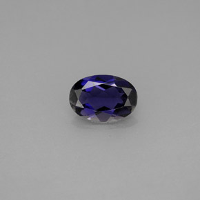 0.53캐럿 천연 바이올렛 아이올라이트, 타원형 컷, 7.1×4.9 mm, VS