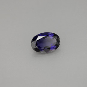 0.53캐럿 천연 바이올렛 아이올라이트, 타원형 컷, 7.1×4.9 mm, VS