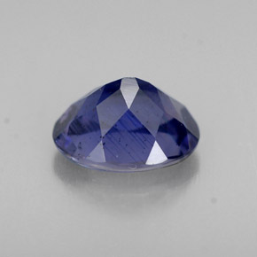 1.23캐럿 천연 바이올렛 블루 아이올라이트, 타원형 컷, 8.2×6.3 mm, VS-SI