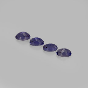 캐럿 천연 바이올렛 블루 아이올라이트 보석, 타원형 컷, 7.2×5.1 mm, VVS-VS