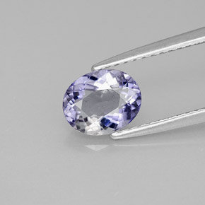 0.89캐럿 천연 바이올렛 아이올라이트, 타원형 컷, 7.4×6 mm, VS