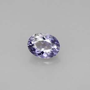 0.75캐럿 천연 바이올렛 아이올라이트, 타원형 컷, 6.8×5.2 mm, VS