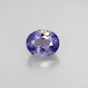 0.92캐럿 천연 바이올렛 아이올라이트, 타원형 컷, 6.8×5.6 mm, VS-SI