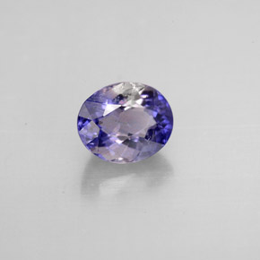 0.92캐럿 천연 바이올렛 아이올라이트, 타원형 컷, 6.8×5.6 mm, VS-SI