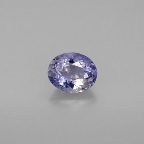 0.65캐럿 천연 바이올렛 아이올라이트, 타원형 컷, 6.3×5.2 mm, VS