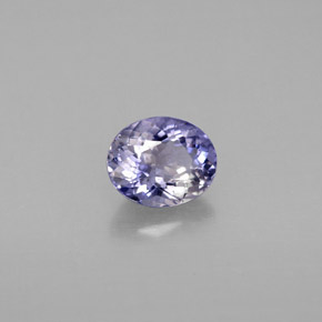 0.65캐럿 천연 바이올렛 아이올라이트, 타원형 컷, 6.3×5.2 mm, VS