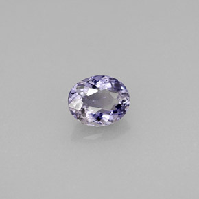 0.52캐럿 천연 바이올렛 블루 아이올라이트, 타원형 컷, 5.9×4.8 mm, VS-SI