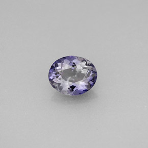 0.52캐럿 천연 바이올렛 아이올라이트, 타원형 컷, 6.2×5.1 mm, VVS-VS