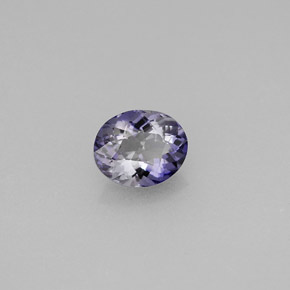 0.52캐럿 천연 바이올렛 아이올라이트, 타원형 컷, 6.2×5.1 mm, VVS-VS
