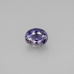 0.52캐럿 천연 바이올렛 아이올라이트, 타원형 컷, 5.9×4.8 mm, VS