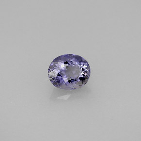 0.49캐럿 천연 바이올렛 아이올라이트, 타원형 컷, 5.7×4.8 mm, VS