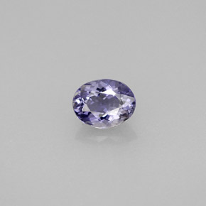 0.47캐럿 천연 바이올렛 아이올라이트, 타원형 컷, 5.8×4.6 mm, VS