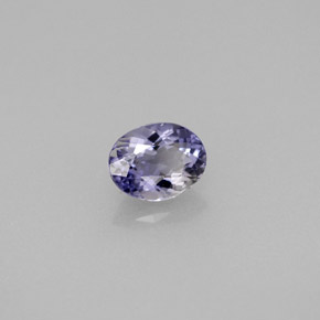 0.47캐럿 천연 바이올렛 아이올라이트, 타원형 컷, 5.8×4.6 mm, VS
