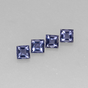 캐럿 천연 바이올렛 블루 아이올라이트 보석, 투명한, 4.2×4.2 mm, 투명/반투명