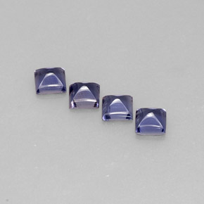 캐럿 천연 바이올렛 블루 아이올라이트 보석, 투명한, 4.2×4.2 mm, 투명/반투명