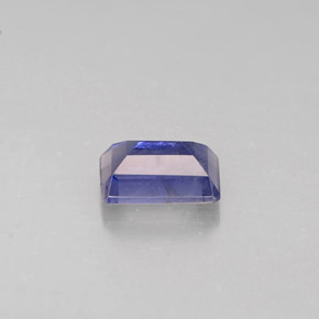 0.49캐럿 천연 바이올렛 블루 아이올라이트, 에메랄드 컷, 5.9×3.9 mm, VS