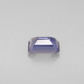0.45캐럿 천연 바이올렛 블루 아이올라이트, 에메랄드 컷, 5.8×3.9 mm, VS