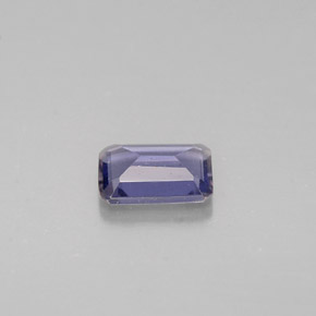 0.36캐럿 천연 바이올렛 블루 아이올라이트, 에메랄드 컷, 5.8×3.9 mm, VS