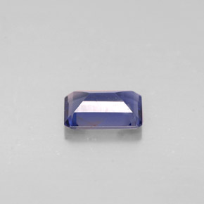 0.42캐럿 천연 바이올렛 블루 아이올라이트, 에메랄드 컷, 6×4.1 mm, VS