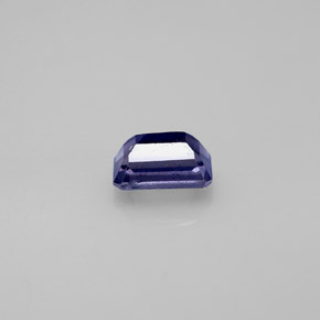 0.57캐럿 천연 바이올렛 블루 아이올라이트, 에메랄드 컷, 6×3.9 mm, VS