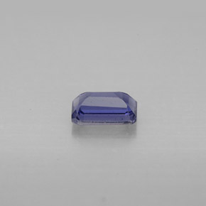 0.50캐럿 천연 바이올렛 블루 아이올라이트, 에메랄드 컷, 6×3.9 mm, VS