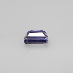 0.57캐럿 천연 바이올렛 블루 아이올라이트, 에메랄드 컷, 6.2×4.1 mm, VS