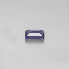 0.45캐럿 천연 바이올렛 블루 아이올라이트, 에메랄드 컷, 6×4 mm, VS