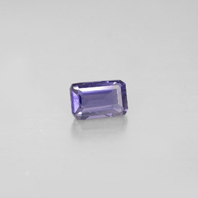0.48캐럿 천연 바이올렛 블루 아이올라이트, 에메랄드 컷, 5.8×3.9 mm, VS-SI