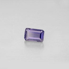 0.48캐럿 천연 바이올렛 블루 아이올라이트, 에메랄드 컷, 5.8×3.9 mm, VS-SI