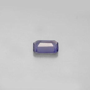 0.44캐럿 천연 바이올렛 블루 아이올라이트, 에메랄드 컷, 5.9×4 mm, VS