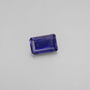 0.36캐럿 천연 바이올렛 블루 아이올라이트, 에메랄드 컷, 5.9×4 mm, VS