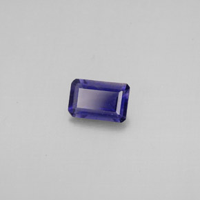 0.36캐럿 천연 바이올렛 블루 아이올라이트, 에메랄드 컷, 5.9×4 mm, VS