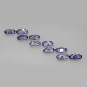 캐럿 천연 바이올렛 블루 아이올라이트 보석, 타원형 컷, 5×3.1 mm, VS