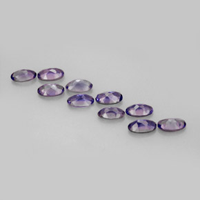 캐럿 천연 바이올렛 블루 아이올라이트 보석, 타원형 컷, 5×3 mm, VS