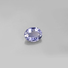 0.57캐럿 천연 바이올렛 블루 아이올라이트, 타원형 컷, 6.4×5.2 mm, VVS-VS