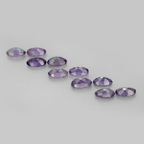 캐럿 천연 바이올렛 블루 아이올라이트 보석, 타원형 컷, 5.1×3.1 mm, VS