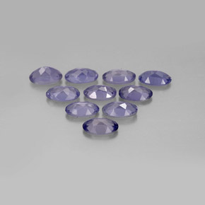 캐럿 천연 바이올렛 블루 아이올라이트 보석, 타원형 컷, 4.9×3.1 mm, VS