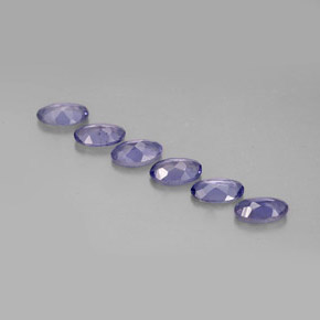 캐럿 천연 바이올렛 블루 아이올라이트 보석, 타원형 컷, 5×3 mm, VS