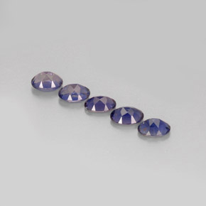 캐럿 천연 바이올렛 블루 아이올라이트 보석, 타원형 컷, 6.9×5 mm, VS