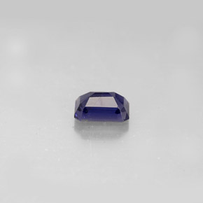 0.57캐럿 천연 바이올렛 블루 아이올라이트, 에메랄드 컷, 6.1×4.1 mm, VS