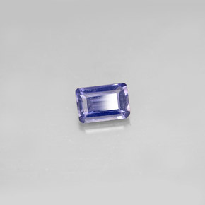 0.57캐럿 천연 바이올렛 블루 아이올라이트, 에메랄드 컷, 6.1×4.2 mm, VS
