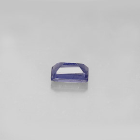 0.57캐럿 천연 바이올렛 블루 아이올라이트, 에메랄드 컷, 6.1×4.2 mm, VS