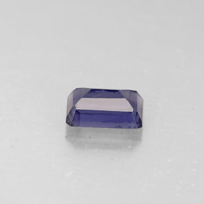 0.49캐럿 천연 바이올렛 블루 아이올라이트, 에메랄드 컷, 5.8×3.9 mm, VS